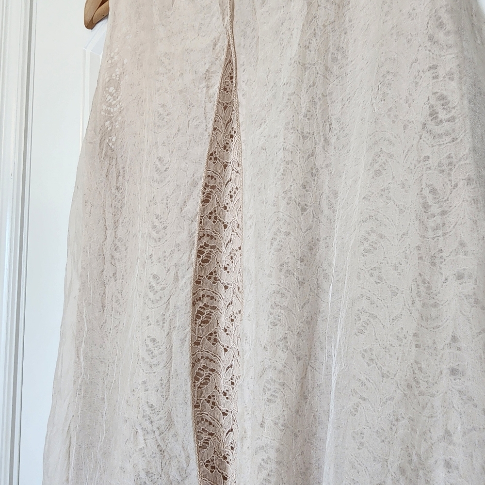 Elena Baldi Silk Lace Beige Tank Top Medium - Picture 5 of 12